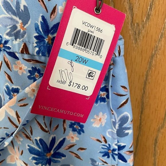 VINCE CAMUTO Floral Colorblock Midi DRess size 20W - Picture 3 of 8